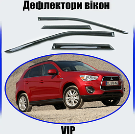 Дефлектори вікон, вітровики Mitsubishi ASX 2010 -> (скотч) VIP