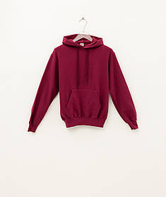 Бордове жіноче худі оверсайз Classic hooded sweat Fruit of the Loom