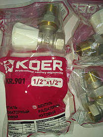 Вентиль кутовий радіаторний KOER KR.901 1/2"