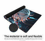 Килимок для миші з дизайном дівчини аніме з блакитним волоссям та очима, розмір 80/30, фото 5