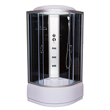 Душовий бокс Vivia Glory 95 90x90*220 см на глибокому піддоні з гідромасажем тоноване скло, фото 5