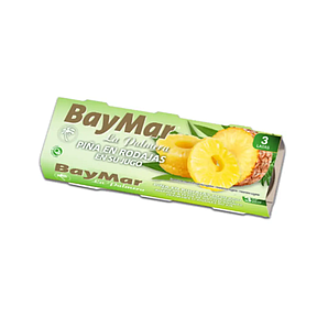 Ананас кільцями у власному соці BayMar,спайка 3шт,ж/б, 3х236мл