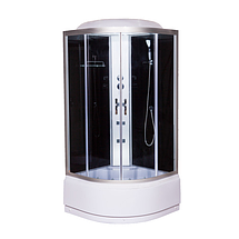 Душовий бокс Vivia Glory 95 90x90*220 см на глибокому піддоні з гідромасажем тоноване скло, фото 3