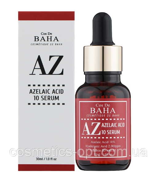 Сироватка для обличчя з азелаїновою кислотою 10% Cos De Baha Azelaic Acid 10% Serum, 30 ml