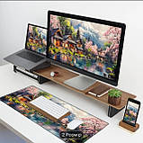 Килимок для миші з дизайном пейзажу з сакурами та вулканом, розмір 80/30, фото 5