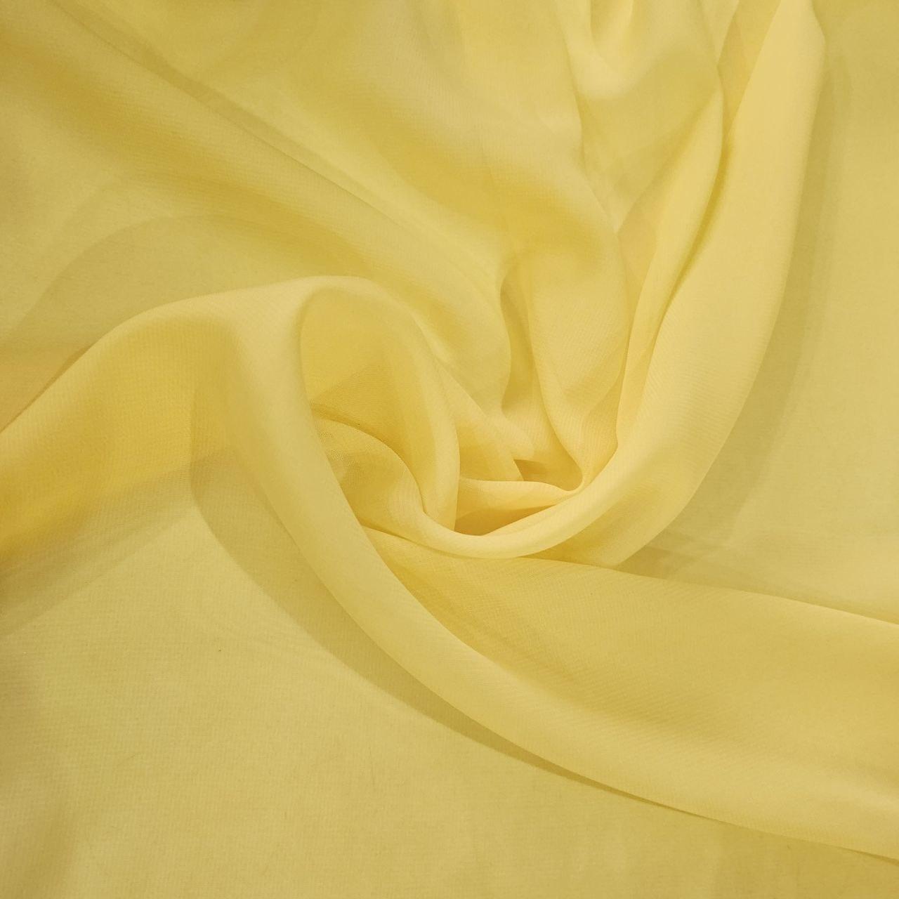 Тканина Шифон Жовтий, фото 1