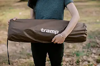 Самонадувний килимок з подушкою Tramp UTRI-017 | М'який та комфортний туристичний каремат, надійний захист від холоду та вологи, фото 4