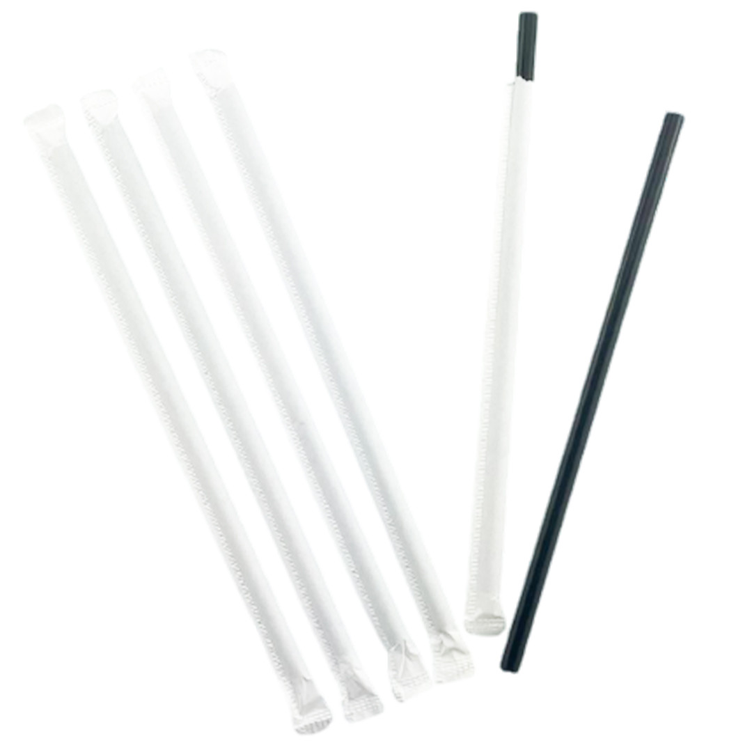 Трубочки в індивідуальній упаковці Фреш чорні 200 шт