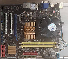 Комплект Socket 775 материнська плата Asus P5QL-CM+Intel Pentium Dual-Core E6500+кулер