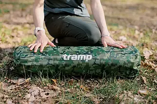 Самонадувний килимок Tramp UTRI-007 Сonnect Camo | М'який та комфортний туристичний каремат, надійний захист від холоду та вологи, фото 4