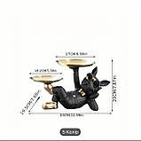 Фігурка статуетка класичного французького бульдога з тацями /20 см, фото 5