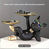 Фігурка статуетка класичного французького бульдога з тацями /20 см, фото 3