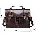 Портфель з гладкої шкіри Vintage 14866 Коричневий, фото 3