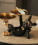 Фігурка статуетка класичного французького бульдога з тацями /20 см, фото 4