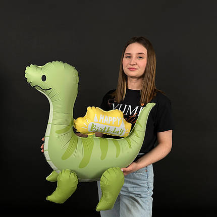 Ходяча фігура 249 КИТАЙ-КТ Динозавр зелений Happy Birthday (УП), фото 3