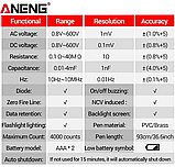 ANENG A3006 багатофункціональний цифровий мультиметр з NCV, фото 3