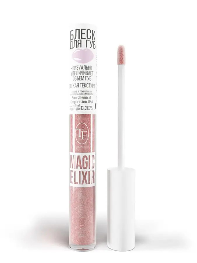 Блиск для губ з ефектом збільшення FT Cosmetics Magic Elixir TL21 №04 (Світло-рожевий) Сяючий ефект, фото 1
