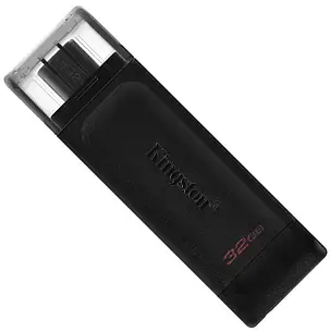 Флеш накопичувач 32GB Type-C Kingston DataTraveler 70 Black, фото 3
