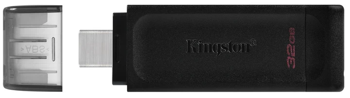 Флеш накопичувач 32GB Type-C Kingston DataTraveler 70 Black