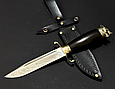 Подарунковий мисливський ніж "Фінка Вовк" в піхвах з натуральної шкіри ручна робота, фото 2