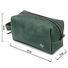 Шкіряна косметичка унісекс GRANDE PELLE 11571 Зелений, фото 3