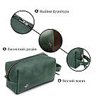 Шкіряна косметичка унісекс GRANDE PELLE 11571 Зелений, фото 4