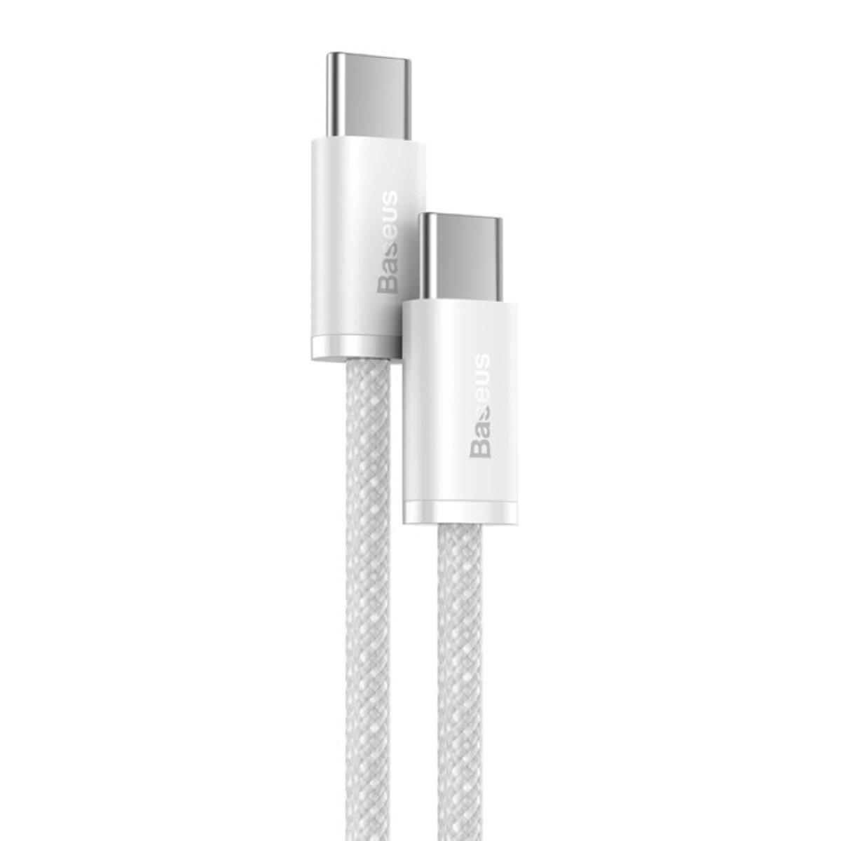 Кабель Baseus Dynamic Series Fast Charging Data Cable Type-C to Type-C 100W 2m White (CALD000302)