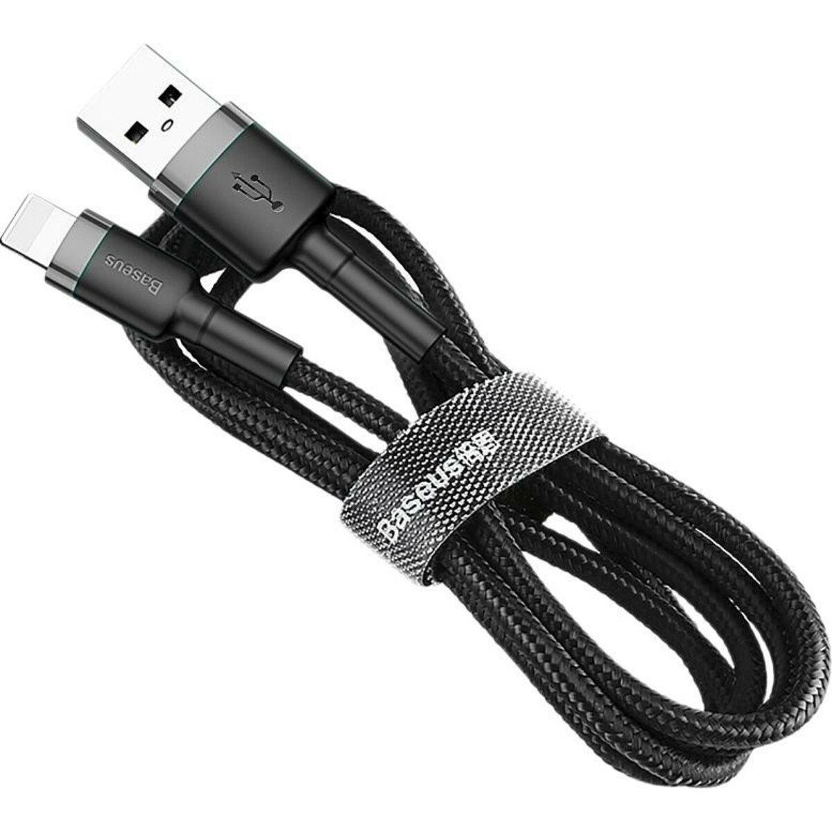 Кабель Baseus Cafule Cable(Special Edition)USB For iP 2m Grey+Black (CALKLF-HG1)