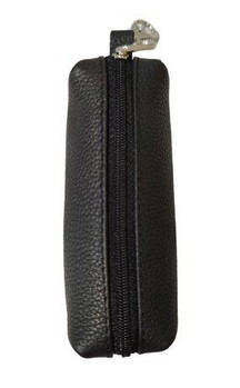 Ключниця тубус шкіряна класика SHVIGEL 16226 Чорна