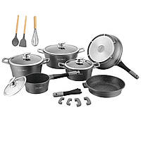 Набір каструль Royalty Line RL ES-1014M silver 14 pcs