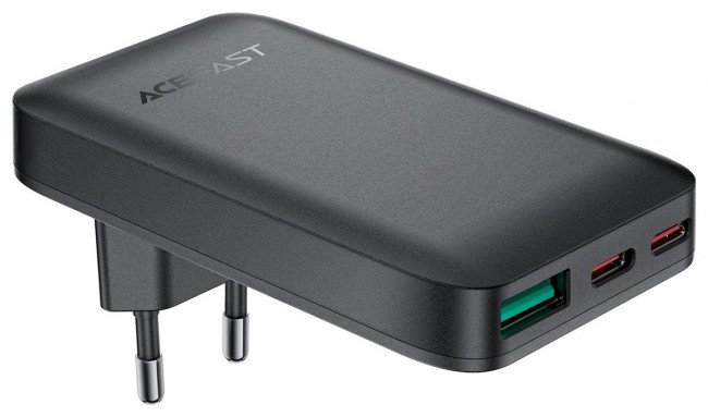 Acefast A100 65W GaN 2 USB-C+ USB-A ultra cienka - Black