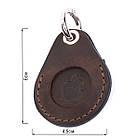 Надійний брелок-тримач для Apple AirTag із вінтажної шкіри GRANDE PELLE 11615 Коричневий, фото 3