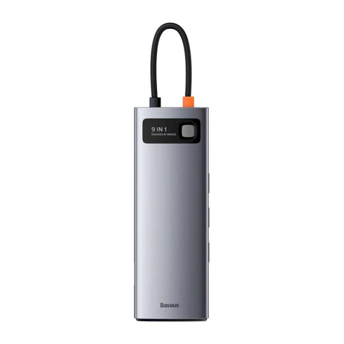 USB-хаб Baseus Metal Gleam Series 9-in-1 Multifunctional Type-C HUB Docking Station Space Gray(Type-C to