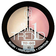Палітра для контурингу обличчя FT COSMETICS Trend TO-GO TP18 №183 (Холодний рожевий)