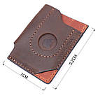 Оригінальний картхолдер з утримувачем для Apple AirTag з натуральної шкіри GRANDE PELLE 11609 Коричневий, фото 3