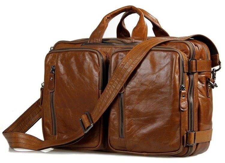 Сумка чоловіча Vintage 14353 трансформер Рудий, фото 1