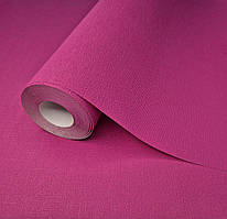 Шпалери вінілові 10 × 0.53 м 57205, яскраво-рожеві однотонні для спальні, кухні, вітальні, коридору