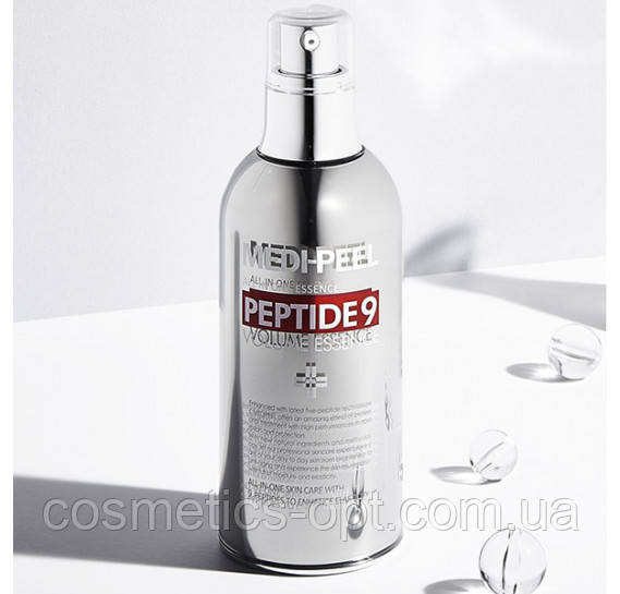 Киснева есенція з пептидним комплексом для еластичності шкіри Medi Peel Peptide 9 Volume Essence, 100 мл, фото 1