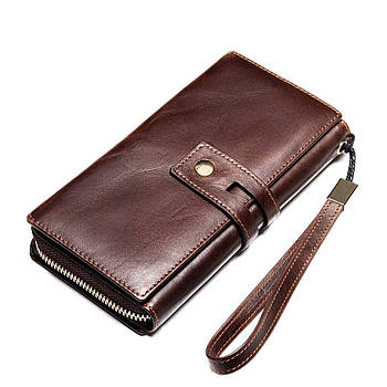 Чоловічий клатч в гладкій шкірі 20236 Vintage Коричневий