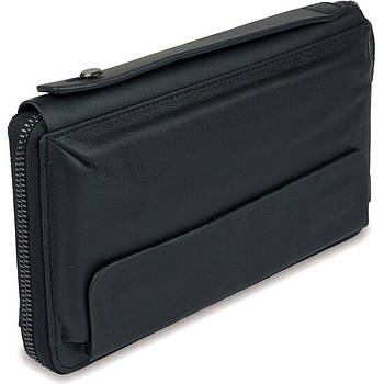 Чоловік клатч-барсетка з ремінцем на руку Vintage 14654 Чорний