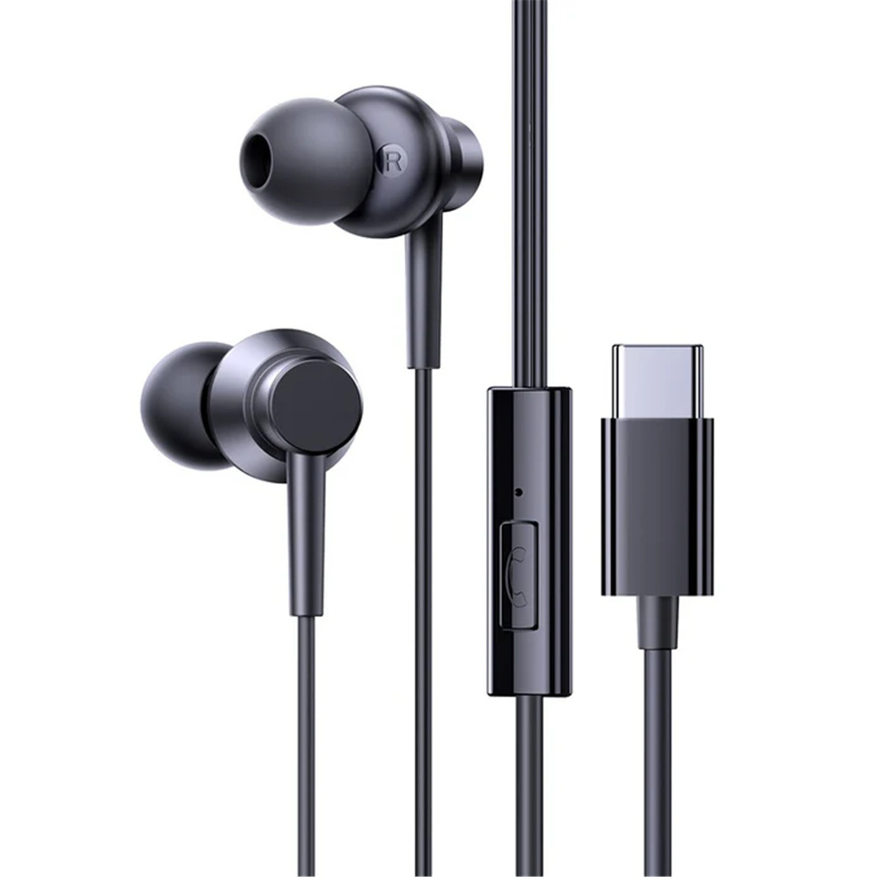 Навушники на роз'єм Type-C з мікрофоном провідні Baseus Encok CZ11 Wired Earphones (Type-C, DAC, 1.1 m). Black, фото 1