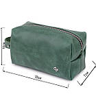 Шкіряна косметичка унісекс GRANDE PELLE 11572 Зелений, фото 3