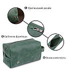 Шкіряна косметичка унісекс GRANDE PELLE 11572 Зелений, фото 4