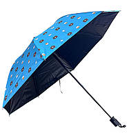 Парасолька механічна + чохол 8К блакитний 55 см, Механічна парасоль, Парасоль з чохлом купол 100 см