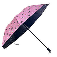 Парасолька механічна + чохол 8К рожева 55 см, Механічна парасоль, Парасоль з чохлом купол 100 см