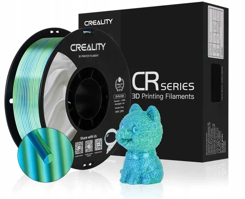 PLA пластик Creality філамент для 3D принтера шовковий 1.75мм 1кг Green-Blue