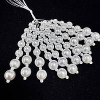 Ниточки з  перлинами (діаметр 10,8,6 мм) Пучок 10шт