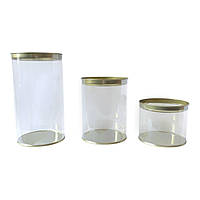 Тубус пластиковий із жерстяною кришкою 100х130 мм