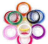 Набір лісок різнокольорових для бісеру 10 штук нитка для бісеру, фото 7