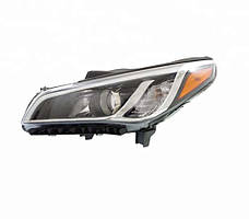 Фара передня Hyundai Sonata LF 2014-2017 передн. лів. (мех) (без ламп) (HB3.2357na.W5W) (жовта вставка) DEPO